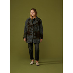 Suzusan - brown and grey wool coat - allanjoseph
