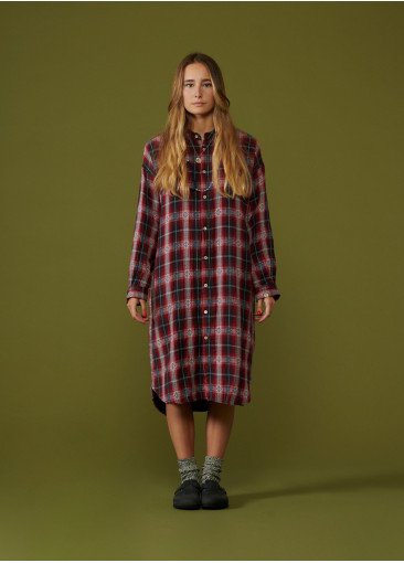 Pattern T-shirt dress - RED