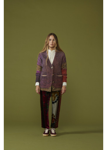 Wool cardigan - multicolored