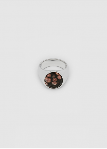Bague Oval Leopard Red -...