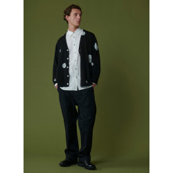 Cardigan cachemire - noir/ gris - allanjoseph