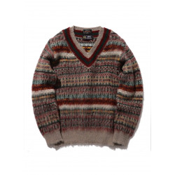 Beams - Pull col V Jacquard - allanjoseph