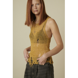 Débardeur en maille R13  - Gold - allanjoseph