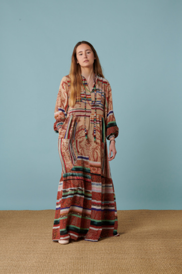 Robe en soie - Multicolore
