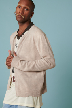 Vintage Beige Crew Neck Cardigan - Acne Studios - allanjoseph