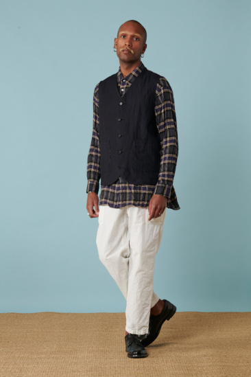 Sleeveless jacket - Navy blue