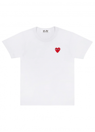 T-shirt blanc coeur rouge...