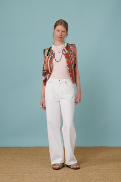 Agolde - White Slung Baggy Jeans - allanjoseph