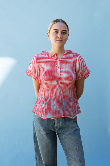 Chemise Sweet - Rayée rouge