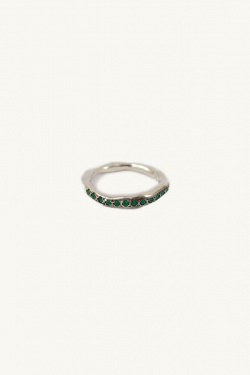 Rosa Maria - Bague Sei en argent emeraude - allanjoseph