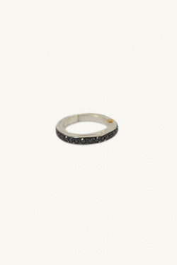 Ester Ring Black Diamonds - Silver