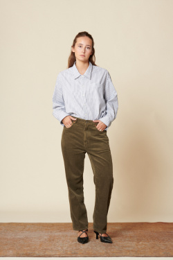 Denimist - Lucy Olive Velvet Pants - allanjoseph