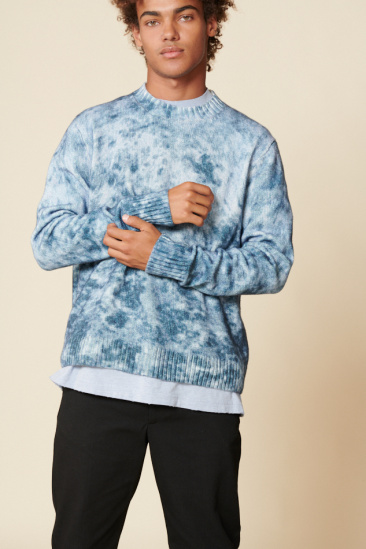 Acid Print Sweater - Blue