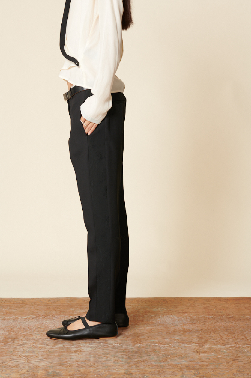 Ibrigu - Black Haori Kimono Pants - allanjoseph