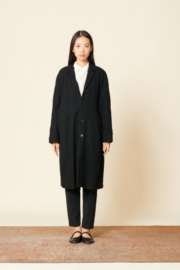 Houndstooth Coat - Black