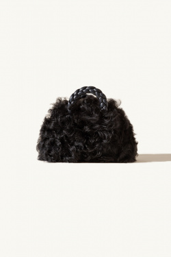 Hereu Studio - Sac Bombon Peau de Mouton long noir - allanjoseph