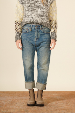 R13 - Jean Tailored Drop Selvedge Bleu - allanjoseph