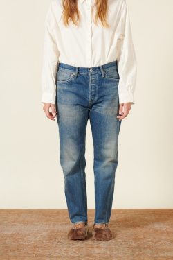 Chimala - Jean dark vintage bleu usé - allanjoseph