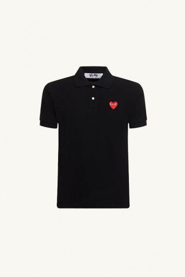 Polo noir coeur rouge PLAY CDG
