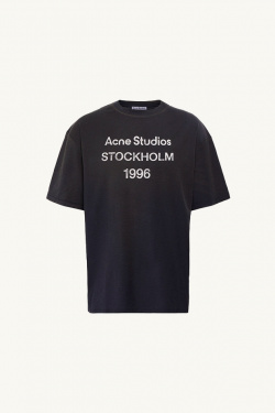 Acne Studios - T-shirt logo used black - allanjoseph