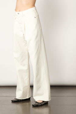 R13- Damon Pleated Jeans - White - allanjoseph