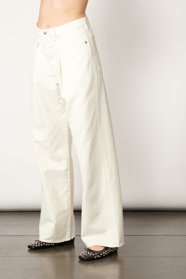 Damon pleated Jeans - White