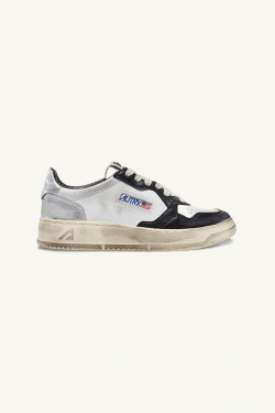 Autry - Super-Vintage Low - White/Black/Silver - allanjoseph