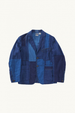 Blue Blue Japan - Veste en lin nenrin bleu indigo - allanjoseph