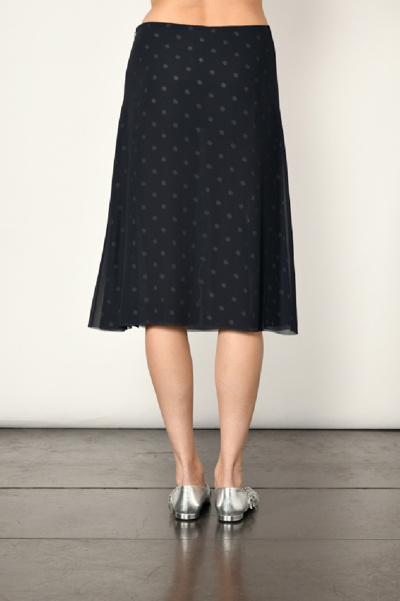 Acne Studios - Midi Skirt - Navy Polka Dot - allanjoseph