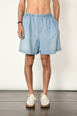 Acne Studios - Short logo - Bleu - allanjoseph
