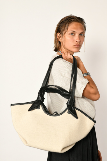 Canva Fonol bag - Beige/black