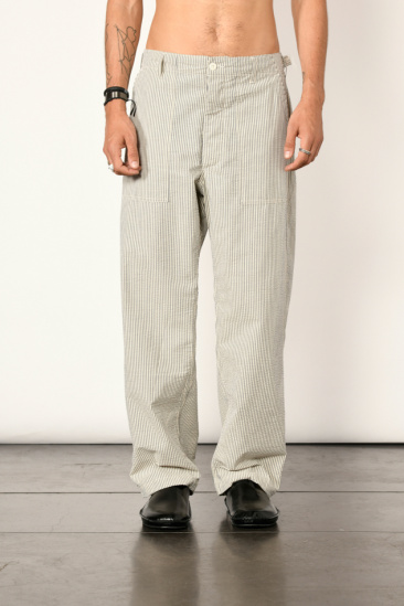 Pantalon Seersucker -...