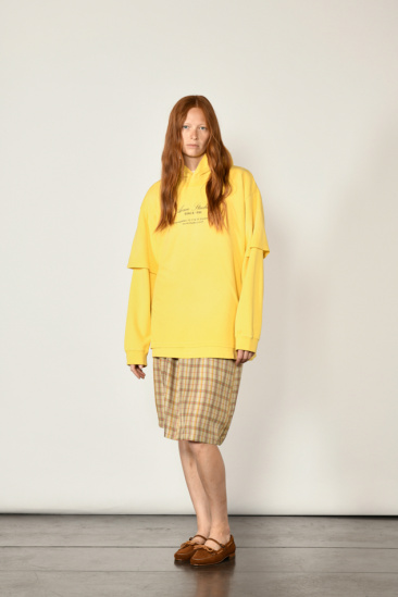 Sweat à capuche - Jaune -...