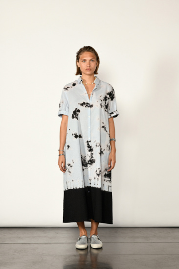 Wrinkled dress - Blue/black