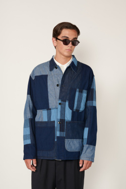 Beams + - Patchwork Jacket - Indigo - allanjoseph