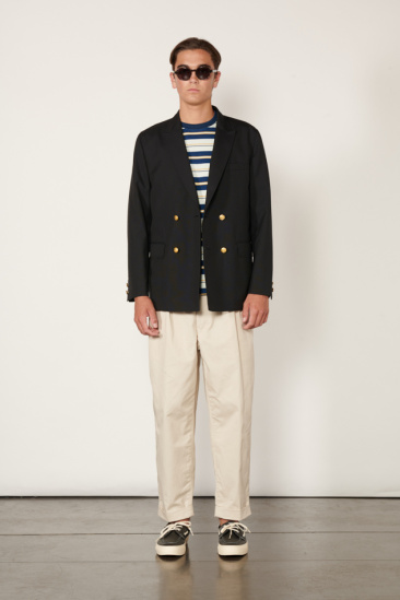 Wool Blazer - Navy