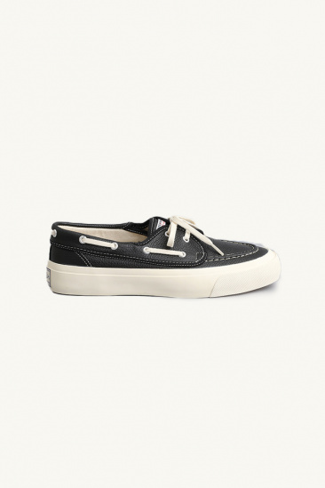 Leather Boat Shoes - Black