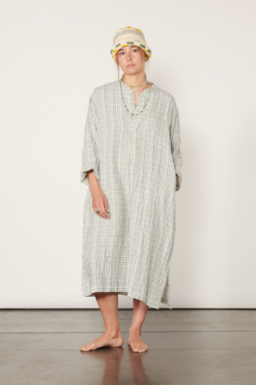 Robe style chemise caftan -...