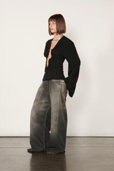 Sculpted opening top - Black