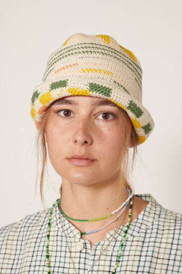 Chapeau tricoté main -...