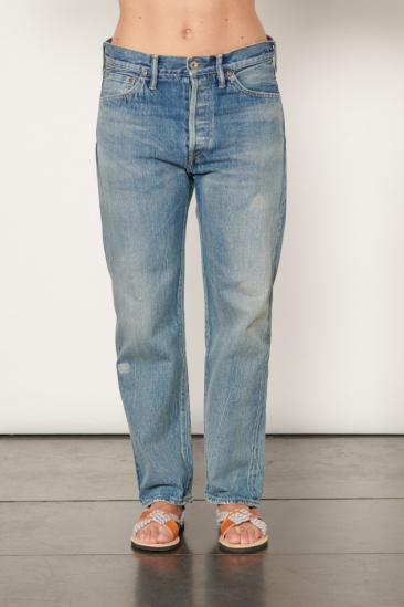 Jean Used Ankle Cutv - Bleu...