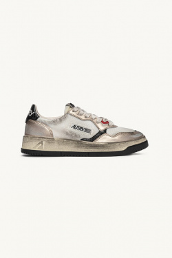 Autry - Super Vintage Low - White/Gold - allanjoseph