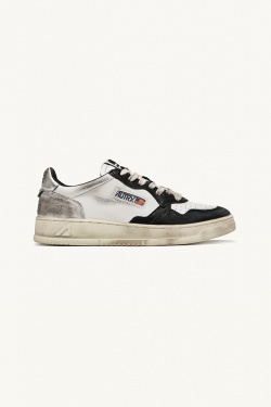 Autry - Super Vintage Low - White/ Black/Silver - allanjoseph