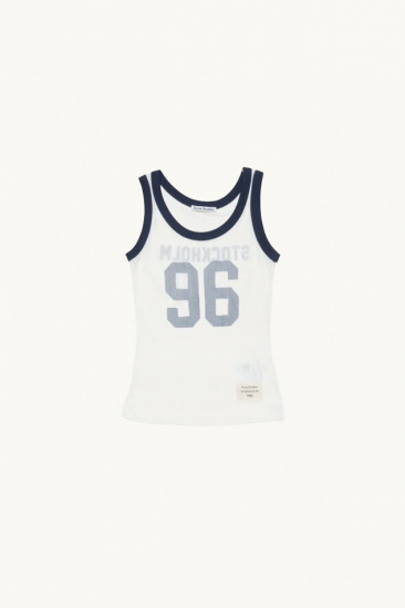 Débardeur côtelé - Navy/Blanc