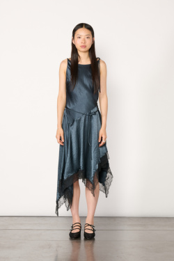 Acne Studios - Blue Lace Satin Dress - allanjoseph