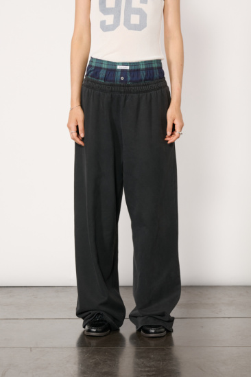 Pantalon jogging - Noir/Vert