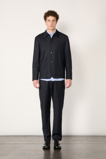 Visal Wool Jacket - Navy