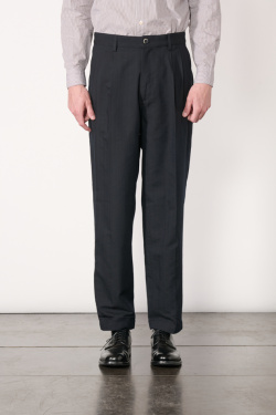Barena - Pleated Drapier Trousers - Navy- allanjoseph