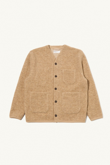 Wool Fleece Cardigan - Fawn
