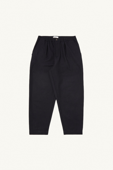 Pleated Tapered Pants - Navy